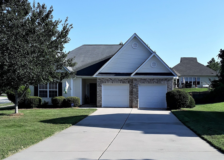 Single-family ranch with two-car garage